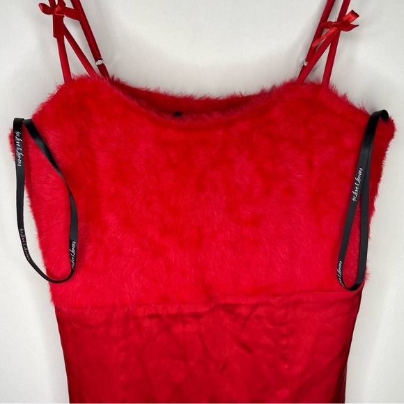 NWT For Love & Lemons x Victoria’s Secret Beautiful Red Slip Dress size M - Picture 8 of 11